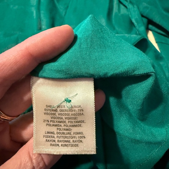 Moulinette Soeurs- Anthropologie- Emerald Green Dress- Size 10 US- Stunning! - Picture 6 of 9